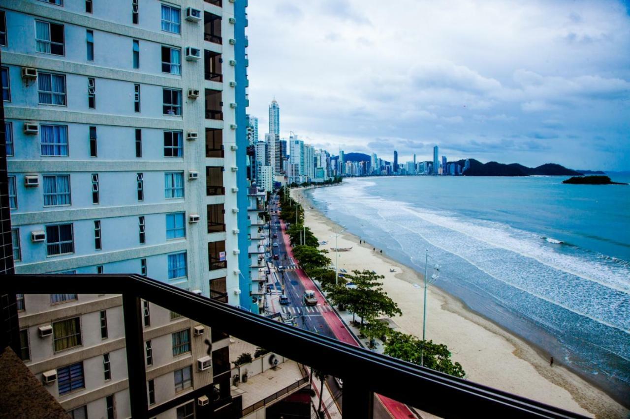 Apto Frente Mar Bal Camboriu Pe Na Areia Fantastica E Encantadora Vista Mar Balneário Camboriú Exteriör bild